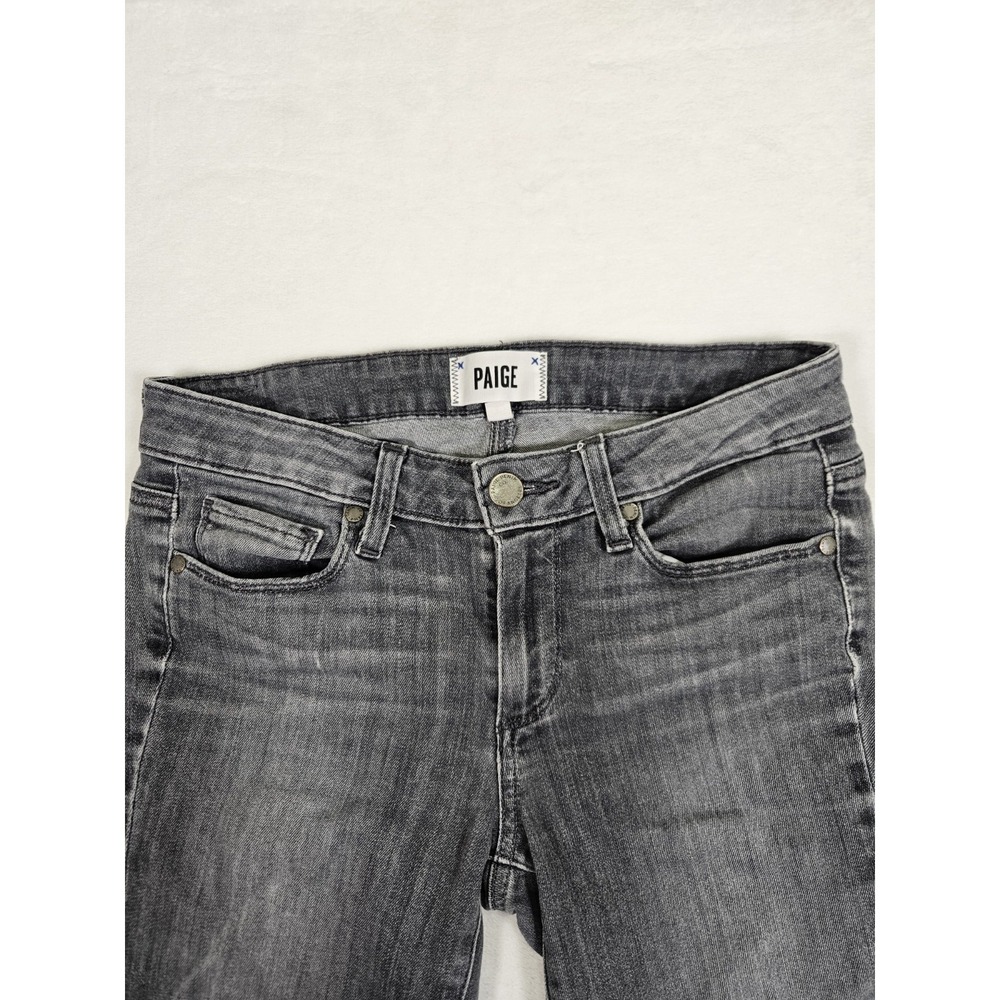 Paige Verdugo Ultra Skinny Denim Jeans Distressed Womens Size 27 Black Stretch‎ - Picture 2 of 7